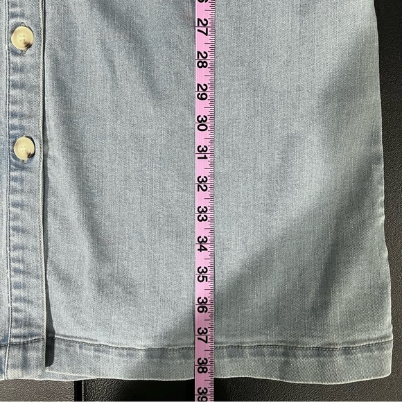 Liz Claiborne Denim Button Down Shirt Dress Size 12 - Picture 8 of 9